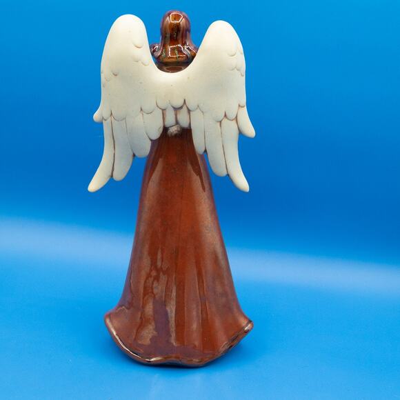 Rustic Vintage Large Ceramic Christmas Angel - Picture 3 of 5